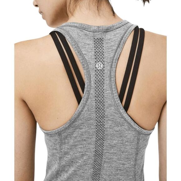 LULULEMON ATHLETICA Swiftly Tech Racerback Tank 'Black/White (Ombre)' Size 12 - Picture 3 of 10